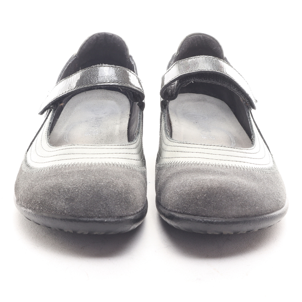 Naot Kirei Suede Leather Mary Jane Flats Loafer Sneaker Women EU 37 Gray/Black - Picture 5 of 15